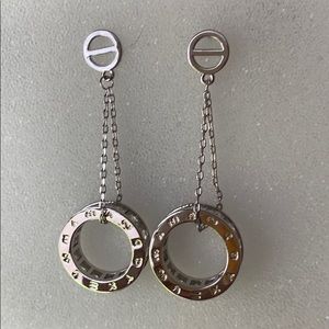 Fashion earrings 18K white gold filled